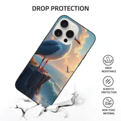 Coque pour iPhone 15/Pro/Max avec mouettes - okomall.com