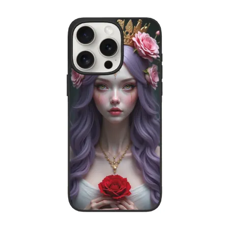 Coque pour iPhone 15/15 Pro/15 Pro Max avec Déesse Rose Fantaisiste - OKOMALL