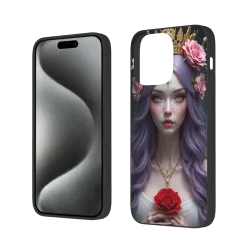 Coque pour iPhone 15/15 Pro/15 Pro Max avec Déesse Rose Fantaisiste - OKOMALL