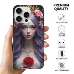 Coque pour iPhone 15/15 Pro/15 Pro Max avec Déesse Rose Fantaisiste - OKOMALL