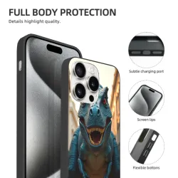 Coque pour iPhone 15/Pro/Max sur le thème des dinosaures - okomall