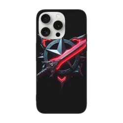 Coque pour iPhone 15/Pro/Max, motif d'épée d'ombre noire - okomall