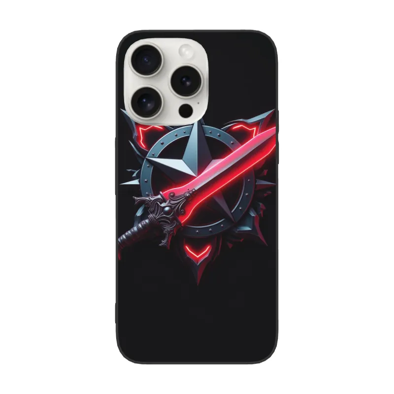 Coque pour iPhone 15/Pro/Max, motif d'épée d'ombre noire - okomall