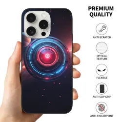 Coque pour iPhone 15 Pro/Pro Max style cyberpunk anneau étoile - OKOMALL