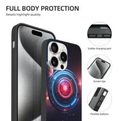 Coque pour iPhone 15 Pro/Pro Max style cyberpunk anneau étoile - OKOMALL