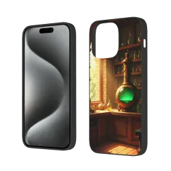 Coque vintage pour iPhone 15 sur le thème du bureau - okomall.com