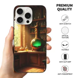 Coque vintage pour iPhone 15 sur le thème du bureau - okomall.com