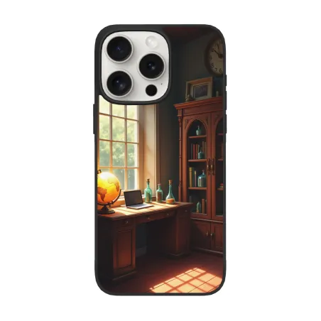Coque pour iPhone 15/15 Pro/15 Pro Max sur le thème d'un bureau vintage - okomall.com
