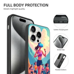 Coque de téléphone de course dynamique pour iPhone 15 Pro/Pro Max - OKOMALL