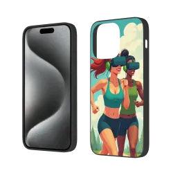 Coque pour iPhone 15/15 Pro/15 Pro Max avec motif de course énergique - OKOMALL