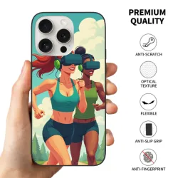 Coque pour iPhone 15/15 Pro/15 Pro Max avec motif de course énergique - OKOMALL