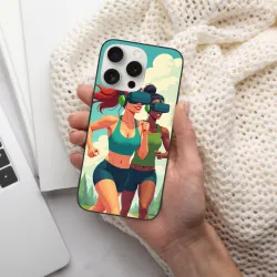 Coque pour iPhone 15/15 Pro/15 Pro Max avec motif de course énergique - OKOMALL