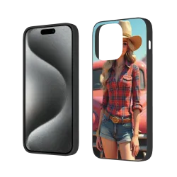 Coque pour iPhone 15/Pro/Max style cow-boy - okomall.com