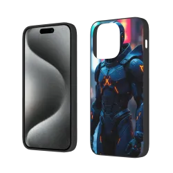 Coque futuriste de guerrier mécanique pour iPhone 15 Pro/Pro Max - okomall