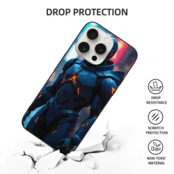 Coque futuriste de guerrier mécanique pour iPhone 15 Pro/Pro Max - okomall