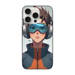 Coque pour iPhone 15/Pro/Pro Max avec fille d'anime - Style de rue énergique | OKOMALL