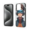 Coque pour iPhone 15/Pro/Pro Max avec fille d'anime - Style de rue énergique | OKOMALL