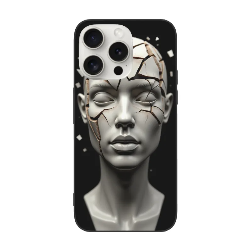 Coque pour iPhone 15/Pro/Max avec portrait abstrait noir et blanc de femme - okomall.com
