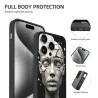 Coque pour iPhone 15/Pro/Max avec portrait abstrait noir et blanc de femme - okomall.com