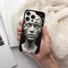 Coque pour iPhone 15/Pro/Max avec portrait abstrait noir et blanc de femme - okomall.com