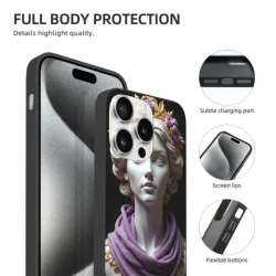 iPhone 15/Pro/Max Phone Case - Greek Goddess Sculpture Full-Color Print | OKOMALL