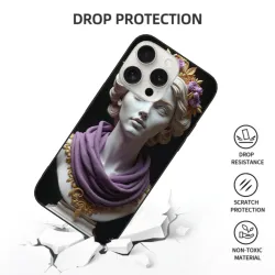 iPhone 15/Pro/Max Phone Case - Greek Goddess Sculpture Full-Color Print | OKOMALL