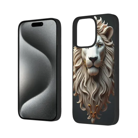Coque 3D en relief de lion pour iPhone 15/Pro/Max - okomall