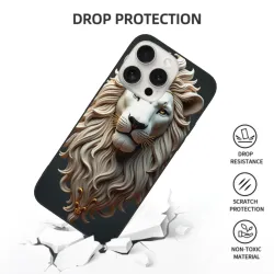 Coque 3D en relief de lion pour iPhone 15/Pro/Max - okomall