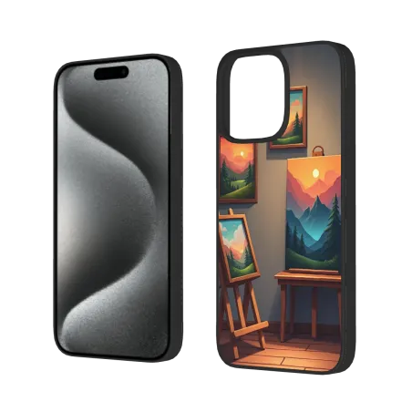 iPhone 15/Pro/Max Forest Sunset Landscape Phone Case - okomall