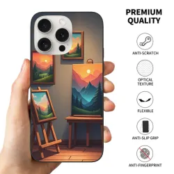 iPhone 15/Pro/Max Forest Sunset Landscape Phone Case - okomall