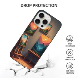 iPhone 15/Pro/Max Forest Sunset Landscape Phone Case - okomall