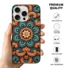 Coque pour iPhone 15/Pro/Max avec motif floral vintage et luxueux - okomall