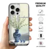 Coque pour iPhone 15/Pro/Max avec peinture à l'huile de nature morte - Pommes et fleurs | OKOMALL
