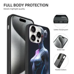Funda Cyberpunk Future Girl para iPhone 15 Pro/Pro Max - okomall.com