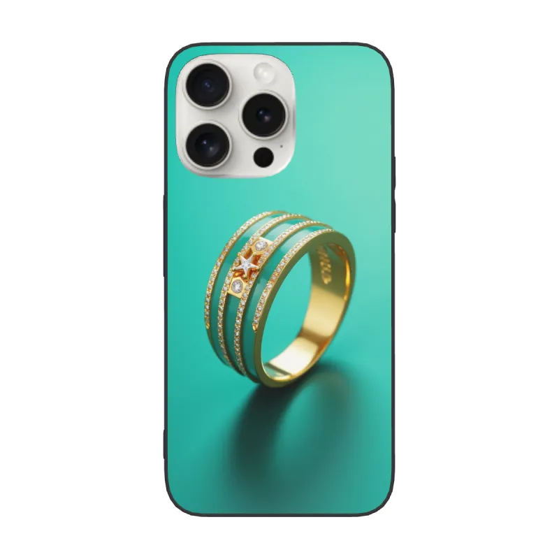 iPhone 15 Pro/Pro Max 金色花纹手机壳 - okomall