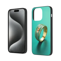 iPhone 15 Pro/Pro Max 金色花纹手机壳 - okomall