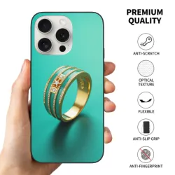 iPhone 15 Pro/Pro Max 金色花纹手机壳 - okomall
