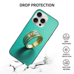 iPhone 15 Pro/Pro Max 金色花纹手机壳 - okomall