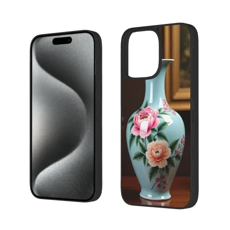iPhone 15/Pro/Max 手机壳 - 牡丹花卉图案 | okomall