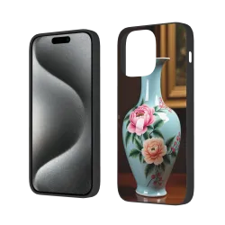 iPhone 15/Pro/Max 手机壳 - 牡丹花卉图案 | okomall