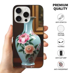 iPhone 15/Pro/Max 手机壳 - 牡丹花卉图案 | okomall