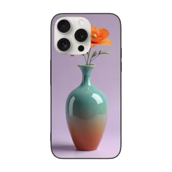 Custodia iPhone 15/Pro/Max con sfumatura e fiori astratti - okomall