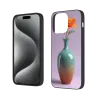 Custodia iPhone 15/Pro/Max con sfumatura e fiori astratti - okomall