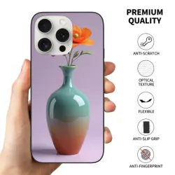 Custodia iPhone 15/Pro/Max con sfumatura e fiori astratti - okomall