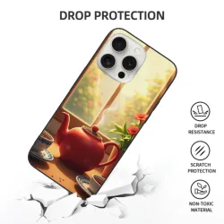 iPhone 15/Pro/Pro Max Case - Tranquil Tea Break by the Window | okomall