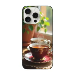 Custodia vintage per iPhone 15/Pro/Max con pittura di natura morta di tè - okomall