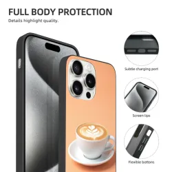 Funda para iPhone 15/Pro/Max con diseño de taza de café - okomall.com