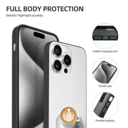 iPhone 15/Pro/Max 咖啡拉花手机壳 - Okomall