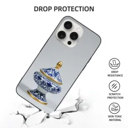 Custodia per iPhone 15/Pro/Max con design in porcellana - okomall.com