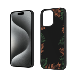 Чехол для iPhone 15/Pro/Max - Рисунок тропических листьев | okomall